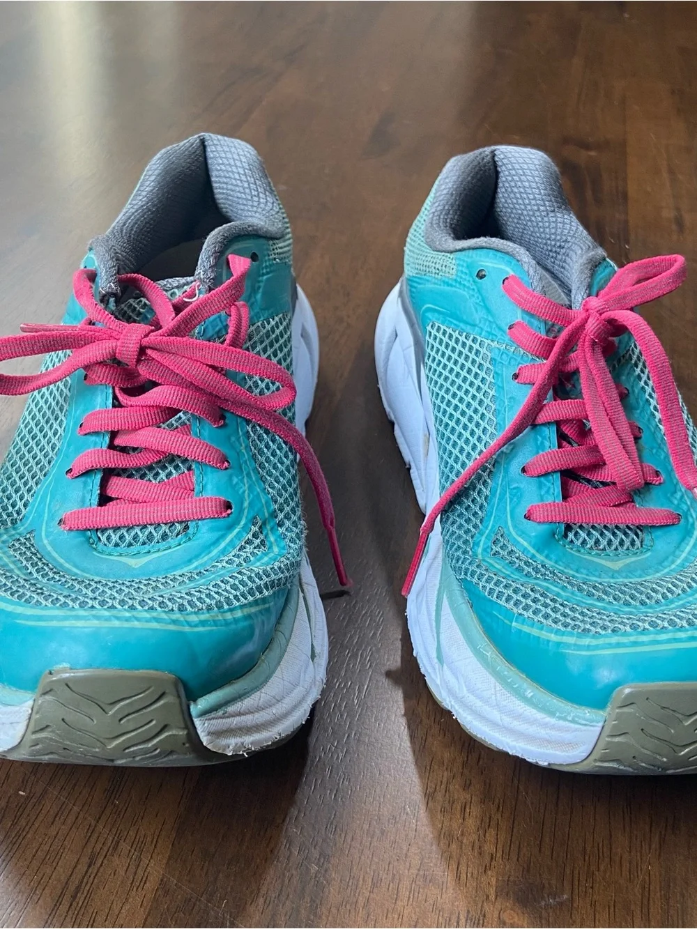 Hoka One One Napali Sneakers Womens Size 6 Turquoise Pink Running Shoes 1091611